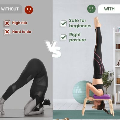 Почтовая упаковка и деревянная скамейка для головы йоги для укрепления ядра в упражнениях йоги