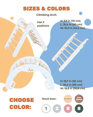 Почтовая упаковка и игровая комната тренажерный зал Climber Natural Wood Climbing Arch for Kids Learning Toy
