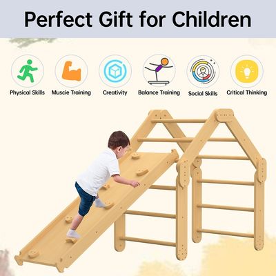 Коммерческий треугольник 2 в 1 с пандусом деревянные складываемые игрушки Монтессори