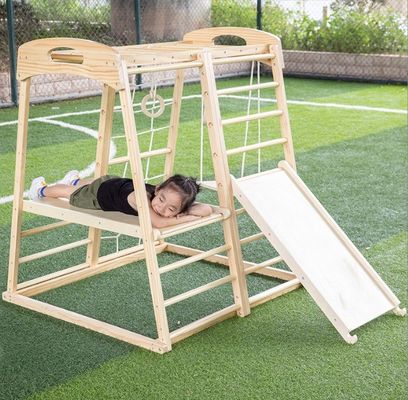 Детская гимнастика Деревянная рамка для восхождения Лестничные скалы Сетевая лестница для подъема Бар игры Палатка в помещении