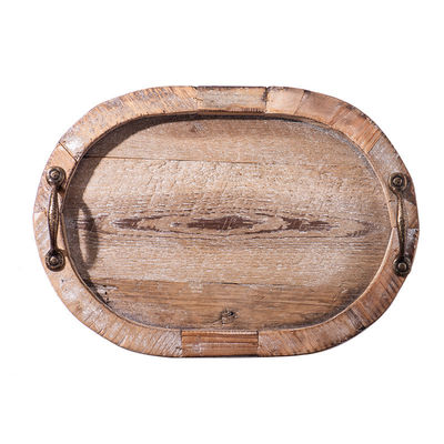 Металлический деревянный поднос для чая и досуга
