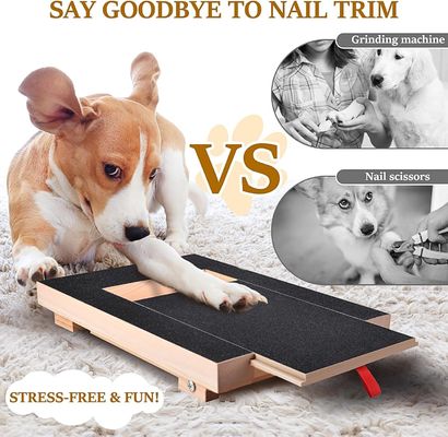 Лакированный деревянный пирог для собак с съемной крышкой и коробкой для подстрижки ногтей