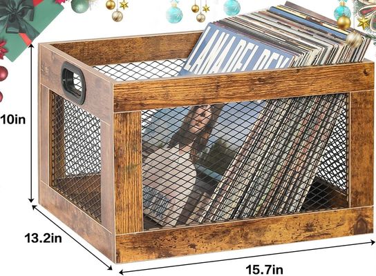 Деревянный держатель записей для хранения Классический кубический организатор записей Хранение по вашему запросу