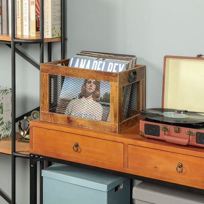 Деревянный держатель записей для хранения Классический кубический организатор записей Хранение по вашему запросу