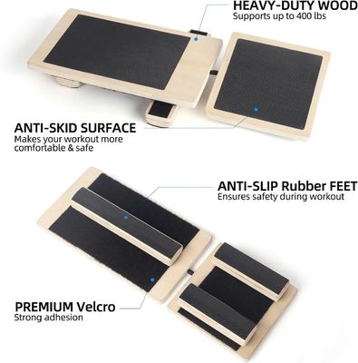 Древесный квадратный балансовый стол для йоги Фитнес-педаль Деревянные игрушки в простом цвете