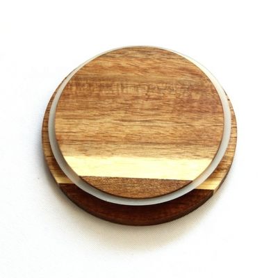 FSC Certified Acacia Wooden Lid Glass Candle Jars for Easy Opening (Сертификат FSC) - Стеклянные свечи с деревянной крышкой для легкого открытия и сертификат FSC