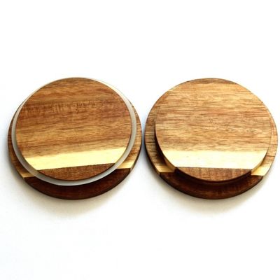 FSC Certified Acacia Wooden Lid Glass Candle Jars for Easy Opening (Сертификат FSC) - Стеклянные свечи с деревянной крышкой для легкого открытия и сертификат FSC