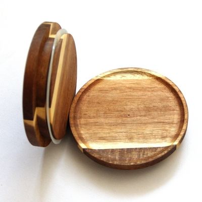 FSC Certified Acacia Wooden Lid Glass Candle Jars for Easy Opening (Сертификат FSC) - Стеклянные свечи с деревянной крышкой для легкого открытия и сертификат FSC