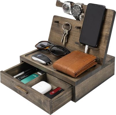 Двухуровневый организатор прикроватного стола для хранения большого количества аксессуаров для мобильных телефонов