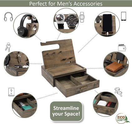 Двухуровневый организатор прикроватного стола для хранения большого количества аксессуаров для мобильных телефонов