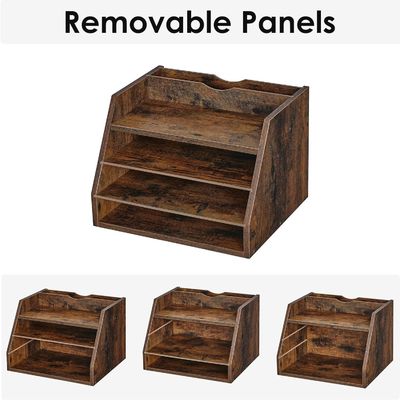 Регулируемые полки Деревянный файловой организатор Полка для экономии места и организации