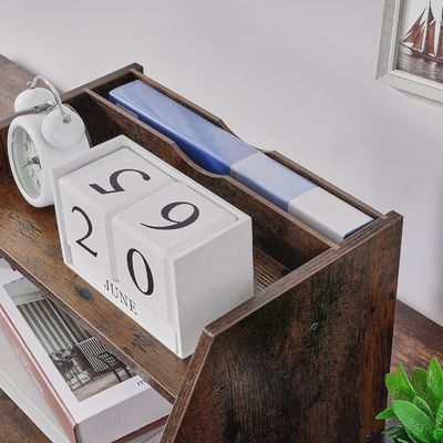 Регулируемые полки Деревянный файловой организатор Полка для экономии места и организации