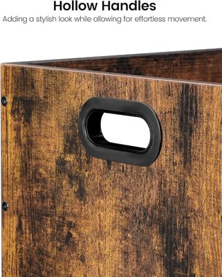 Жилая комната Виниловый запись хранилища организатор с большим количеством винтажного дерева файл хранилища