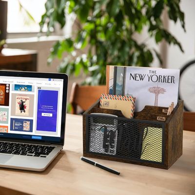 Двухуровневый почтовый организатор MDF для офисного стола