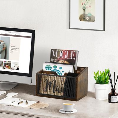 Двухуровневый почтовый организатор MDF для офисного стола