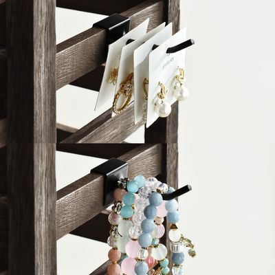 Сменяемые металлические крюки Деревянная ювелирная стойка для экрана для карты