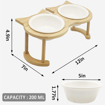 Регулируемая деревянная пищевая чаша для домашних животных для неприменимого источника питания и кормилиц для домашних животных