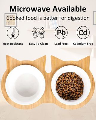 Регулируемая деревянная пищевая чаша для домашних животных для неприменимого источника питания и кормилиц для домашних животных