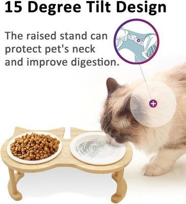 Регулируемая деревянная пищевая чаша для домашних животных для неприменимого источника питания и кормилиц для домашних животных