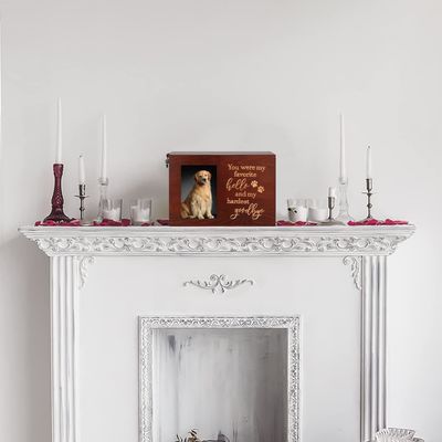 Попел домашних животных Древесные погребальные кремационные урны с фоторамкой Памятные коробки Преимущество