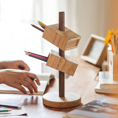 Восьмиугольный организатор стола NBeech Дерево Черный грецкий орех для и универсальная организация стола