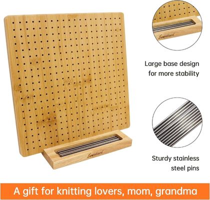 Ручной трикотажный блокмат Бамбуковая доска с козырями Мини деревянная коробка Хранилище таблеток