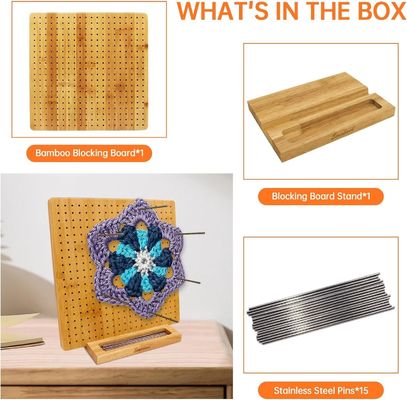 Ручной трикотажный блокмат Бамбуковая доска с козырями Мини деревянная коробка Хранилище таблеток