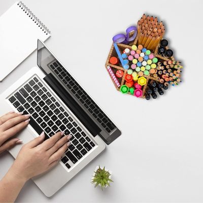 Образец бесплатное художественное снабжение организатор Бамбуковый ручка держатель столовой организатор для детей