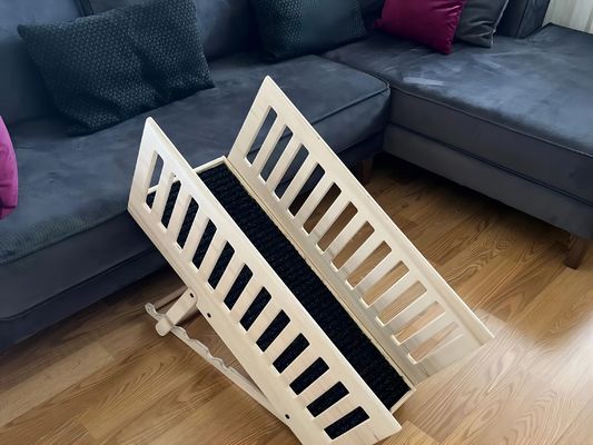 Деревянная пандус для пожилых собак Тип предмета Кровать диваны Регулируемая высота Нескользящий ковер Дерево