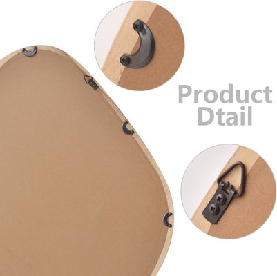 Уникальное лакированное деревянное круглое зеркало для современной гостиной и ванной