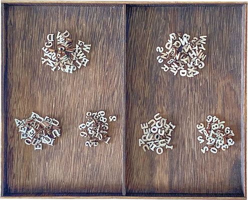 Два шрифта Крошечные деревянные буквы для скрепбуков Декоративное ремесло Резка Тип гравировка