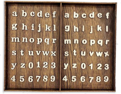 Два шрифта Крошечные деревянные буквы для скрепбуков Декоративное ремесло Резка Тип гравировка