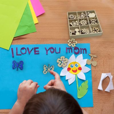 Деревянные украшения Лазерные резки Бланки Лесные ломтики для декорации природы 45 шт.