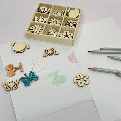 Деревянные украшения Лазерные резки Бланки Лесные ломтики для декорации природы 45 шт.