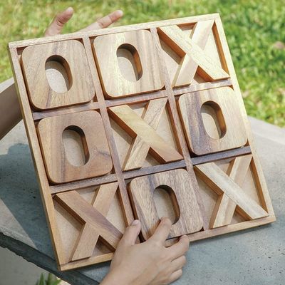 Деревянная семейная настольная игра XOXO для женщин Идеальное путешествие или развлечение на заднем дворе