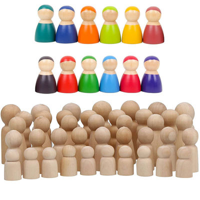 Выгравированные деревянные куклы конусовые строительные блоки для настройки деревянных украшений