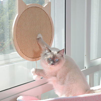 Деревянный кошачий пост и матрас из сисальской ткани для развлечения вашей кошки