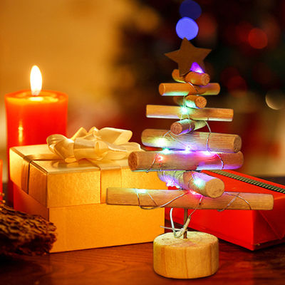 Изготовление на заказ искусственных рождественских деревьев мини деревянные украшения для домашнего декора Рождественская елка