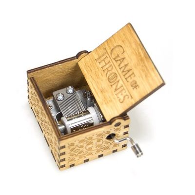 Маленькие колоритно-музыкальные коробки из соснового дерева 6.3x5x4.2 см для рождественских подарков с высоким спросом