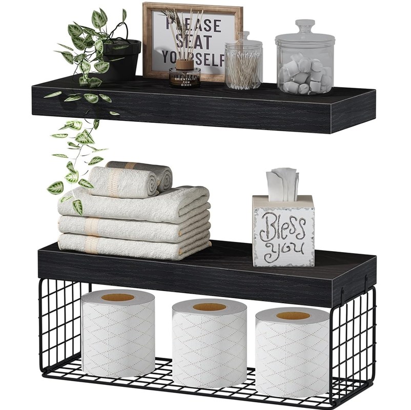 Бассейны Деревянные ванные полки Над стеной туалетные установки Плавучие полки Фермерская полка Хранилище туалетной бумаги