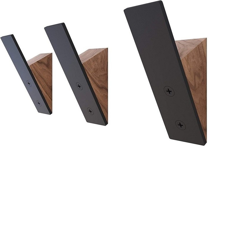 Мебель для гостиной Большое количество Преимущество Черное ореховое дерево Черные металлические крюки для шляп