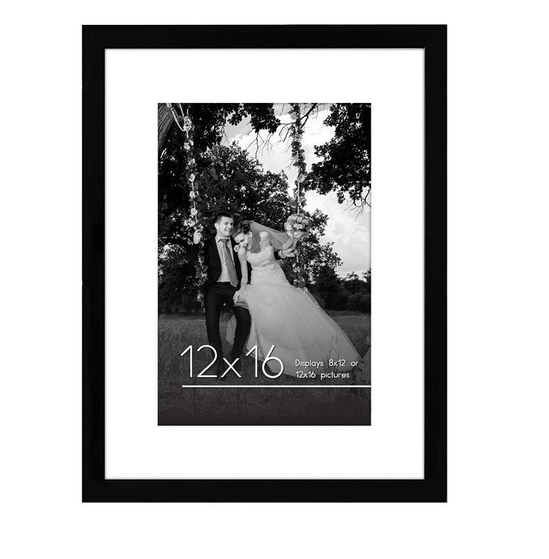 Деревянный пользовательский логотип Размер 12X16 8X12 Каркас с матом и стеклом, устойчивым к трещинам