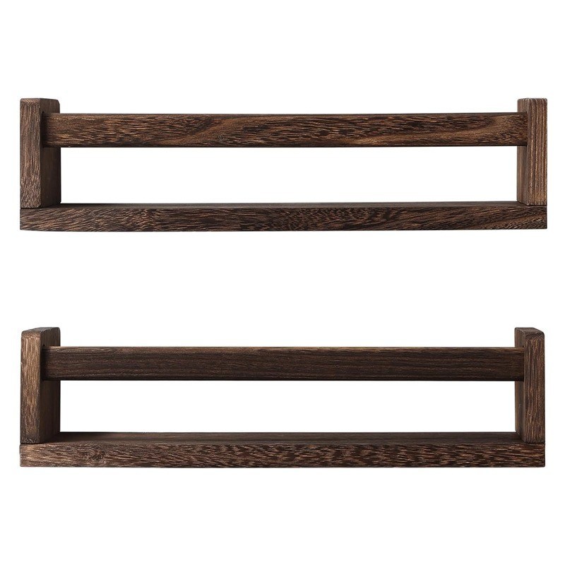 2 Древесные плавучие полки Книгохранилища Стеллажи для детской комнаты или кухни Стеллажи для пряностей