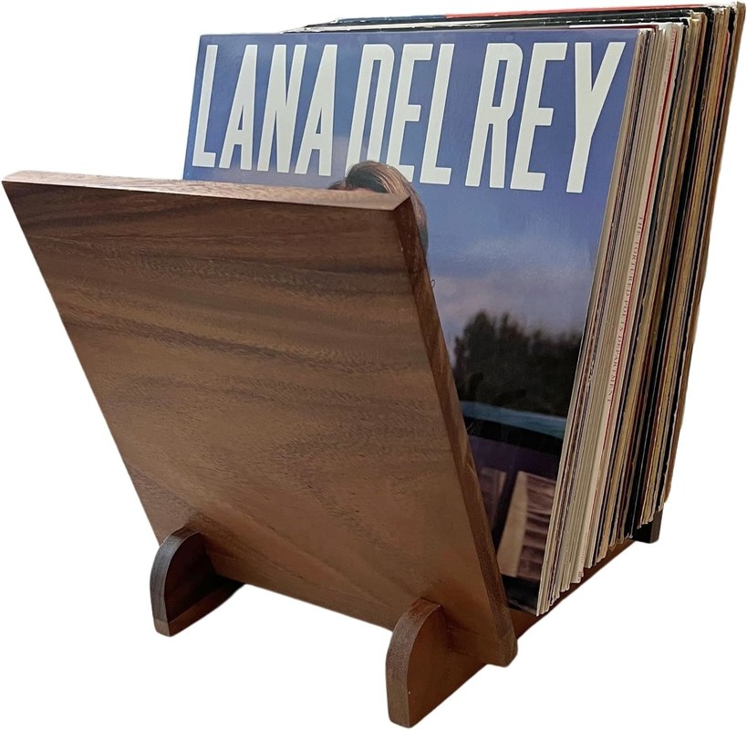 Flip Display Деревянный пластинщик для хранения 50 музыкальных альбомов