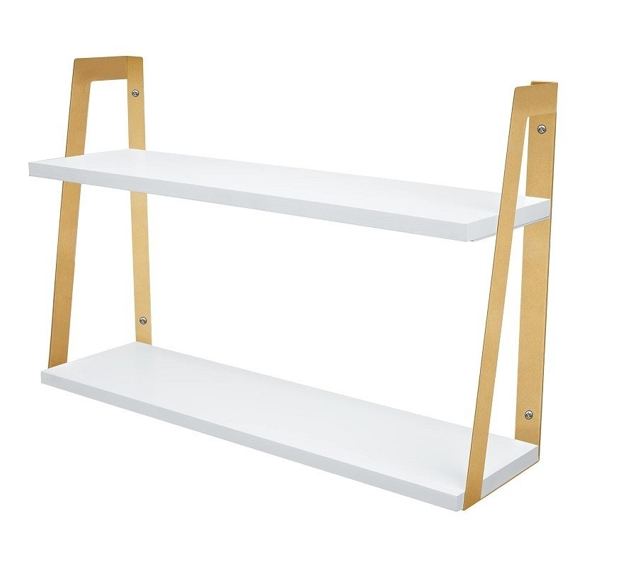 Домашняя мебель 2-уровневые современные деревенские плавучие стенные полки с дизайном настенного монтажа