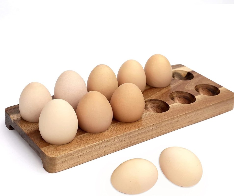 Массивный деревянный яичный ящик деревянный поднос для яиц