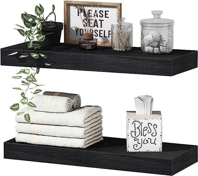 Набор почтовой упаковки из 2 деревянных плавучих полок в рустическом стиле для изысканного домашнего декора