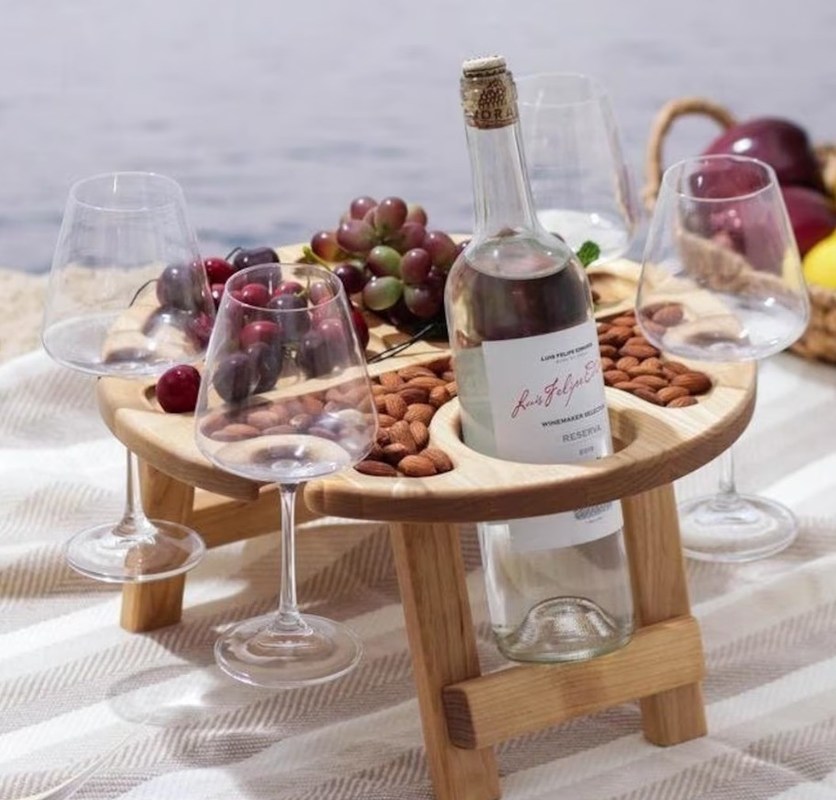 Складчивый поднос для подачи пищи Портативный винный стол с функцией экономии места и индивидуальным логотипом