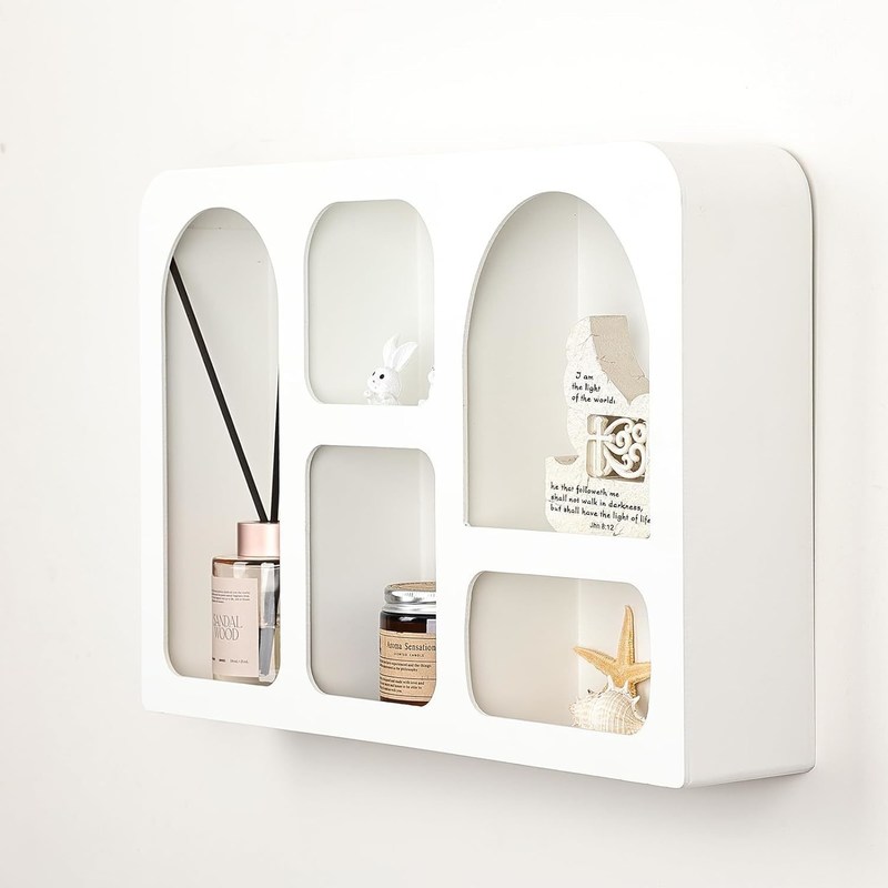 Бохо Скандинавский современный стиль настенный декор индивидуальный логотип Плавучая стенка с хранилищем