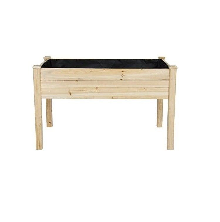 48x24x30in Повышенный деревянный плантатор для заднего двора
